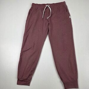 Vuori Joggers Womens Medium Pink Jersey Elastic Waist Athletic Sweatpants